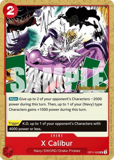 X Calibur OP11-020 A Fist of Divine Speed Release Event Cards Card