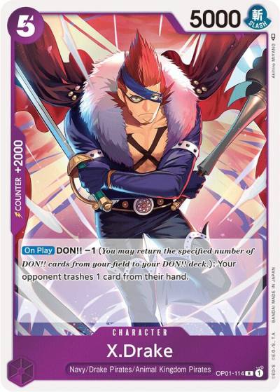 X.Drake (114) OP01-114 Romance Dawn Card
