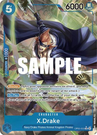 X.Drake (Alternate Art) OP05-055 Awakening of the New Era Card
