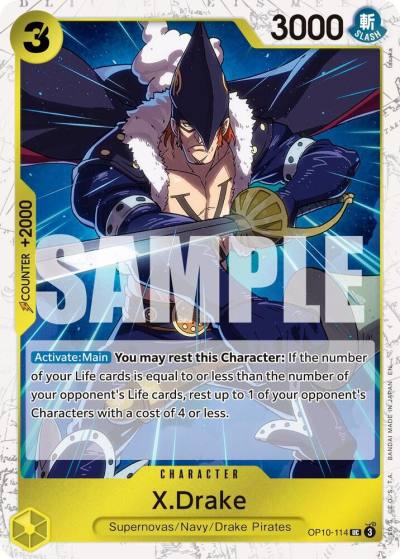 X.Drake (Pirate Foil) OP10-114 Premium Booster -The Best- Vol. 2 Card