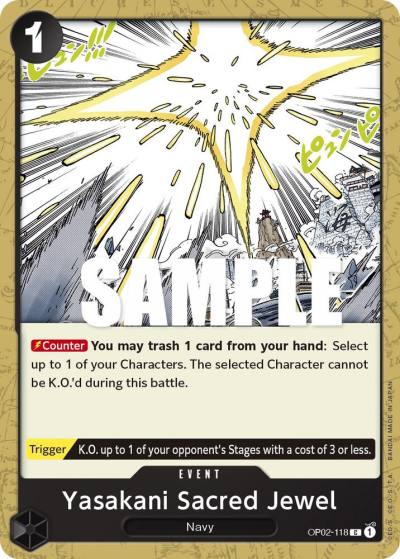 Yasakani Sacred Jewel OP02-118 Paramount War Card