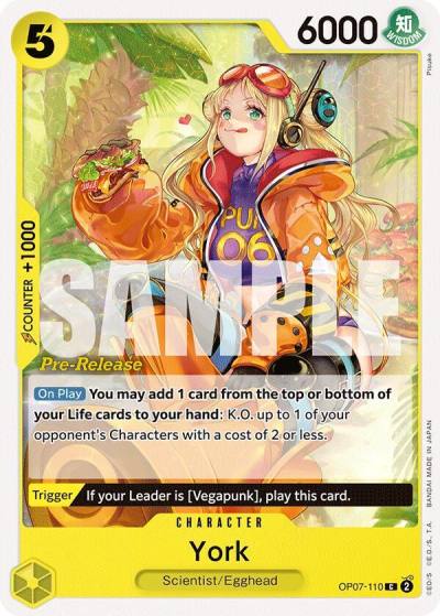 York OP07-110 500 Years in the Future Pre-Release Cards Card
