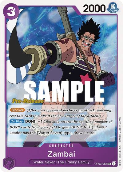 Zambai OP03-063 Pillars of Strength Pre-Release Cards Card