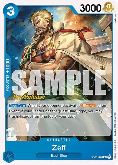Zeff OP06-048 Wings of the Captain Pre-Release Cards Card