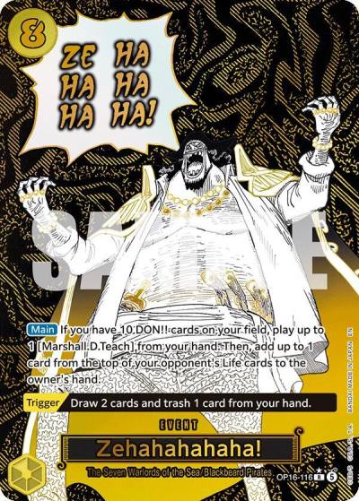 Zehahahahaha! (Alternate Art) OP16-116 The Time of Battle Card
