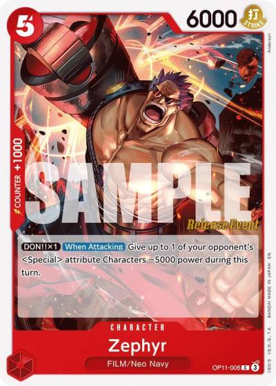 Zephyr OP11-006 A Fist of Divine Speed Release Event Cards Card