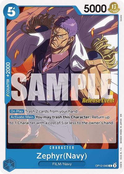 Zephyr(Navy) OP12-046 Legacy of the Master Release Event Cards Card