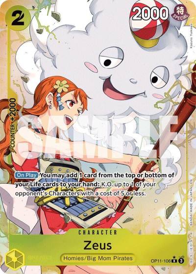 Zeus (Alternate Art) OP11-106 A Fist of Divine Speed Card
