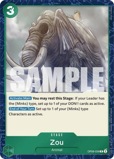 Zou OP08-039 Two Legends Card